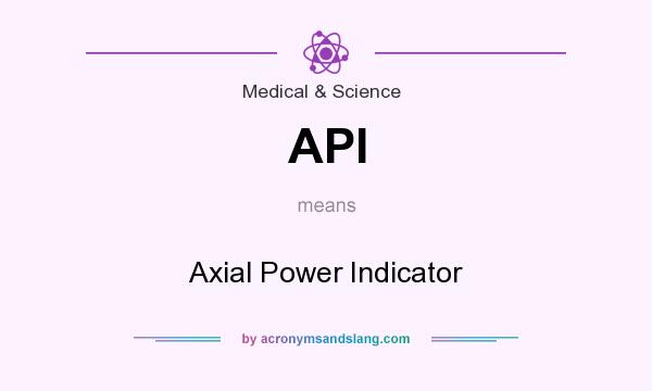 What does API mean? It stands for Axial Power Indicator
