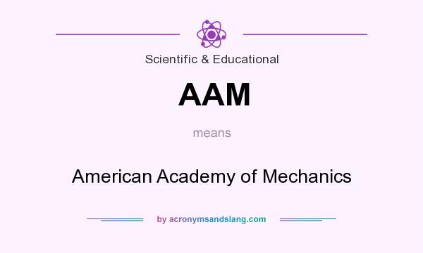 What does AAM mean? It stands for American Academy of Mechanics
