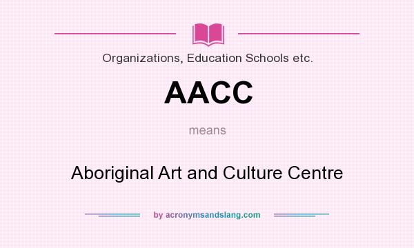 What does AACC mean? It stands for Aboriginal Art and Culture Centre