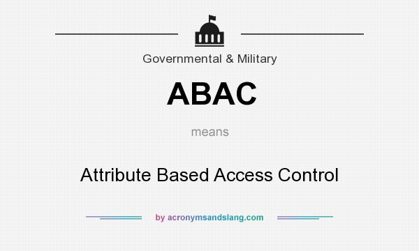 What does ABAC mean? It stands for Attribute Based Access Control