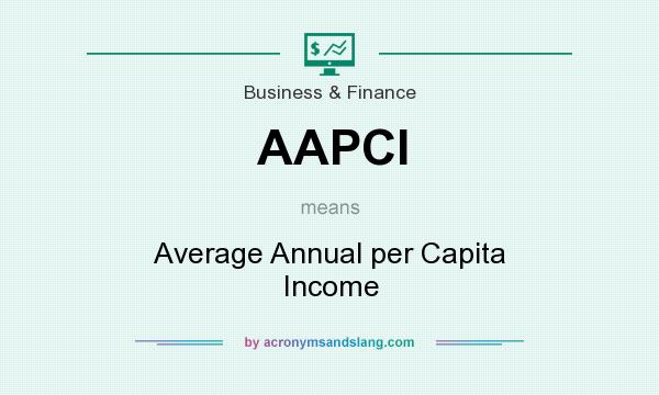 What does AAPCI mean? It stands for Average Annual per Capita Income