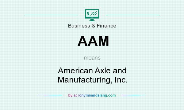 What does AAM mean? It stands for American Axle and Manufacturing, Inc.