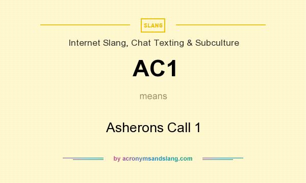 What does AC1 mean? It stands for Asherons Call 1