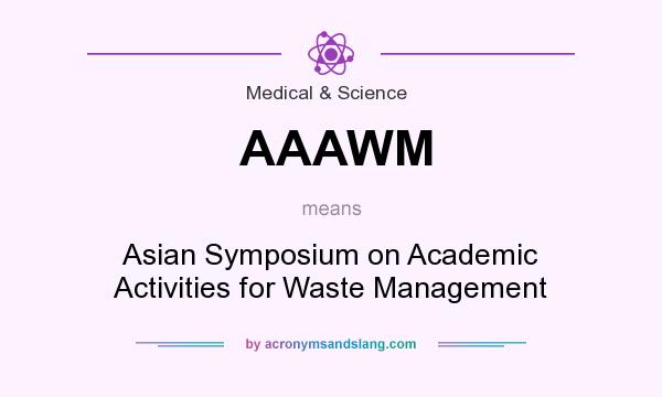 What does AAAWM mean? It stands for Asian Symposium on Academic Activities for Waste Management