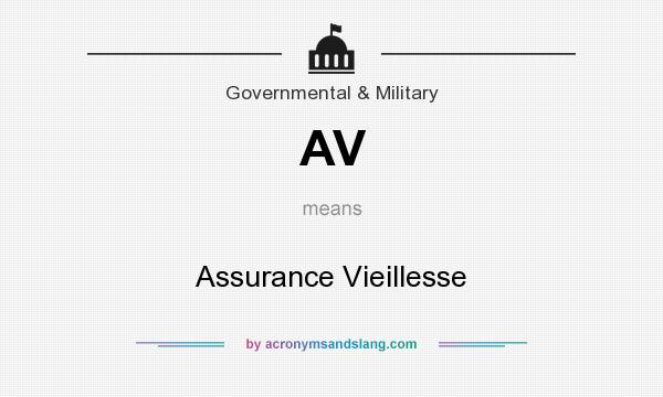 What does AV mean? It stands for Assurance Vieillesse