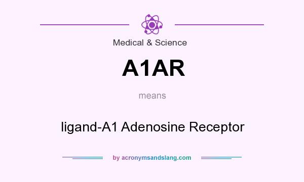 What does A1AR mean? It stands for ligand-A1 Adenosine Receptor