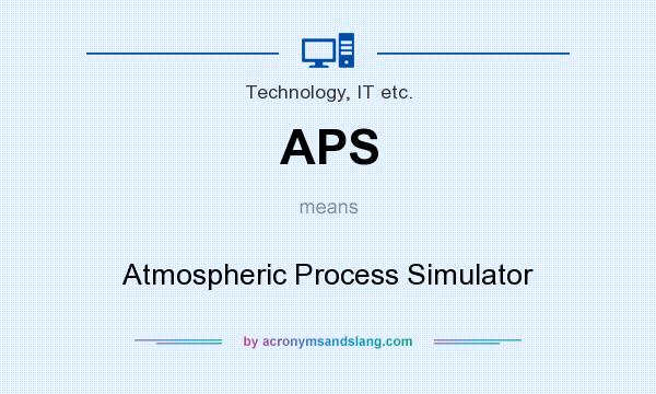 What does APS mean? It stands for Atmospheric Process Simulator