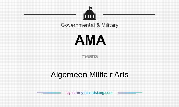 What does AMA mean? It stands for Algemeen Militair Arts