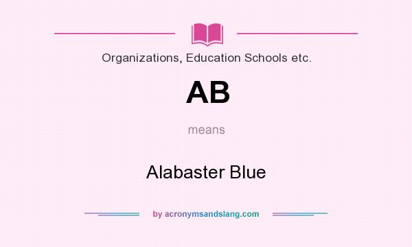 What does AB mean? It stands for Alabaster Blue
