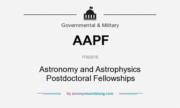 What does AAPF mean? It stands for Astronomy and Astrophysics Postdoctoral Fellowships