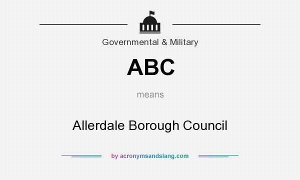 What does ABC mean? It stands for Allerdale Borough Council