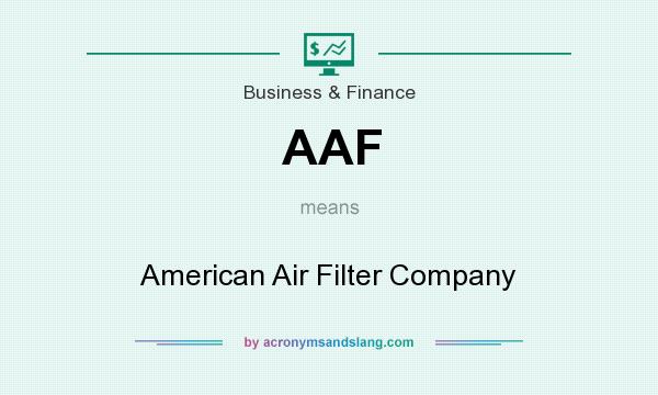 What does AAF mean? It stands for American Air Filter Company