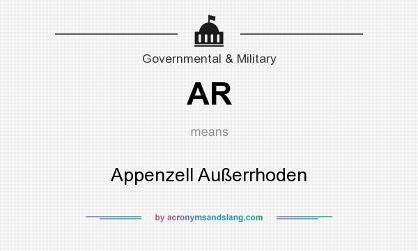 What does AR mean? It stands for Appenzell Außerrhoden