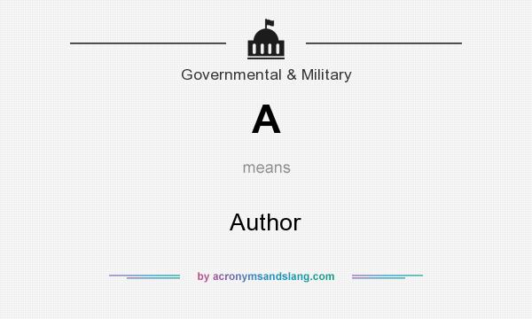 What does A mean? It stands for Author