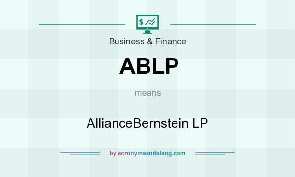 What does ABLP mean? It stands for AllianceBernstein LP
