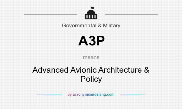 What does A3P mean? It stands for Advanced Avionic Architecture & Policy
