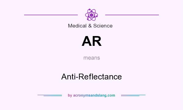 What does AR mean? It stands for Anti-Reflectance
