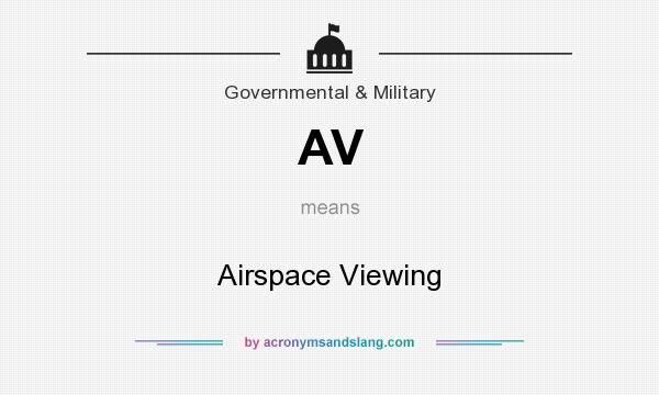 What does AV mean? It stands for Airspace Viewing