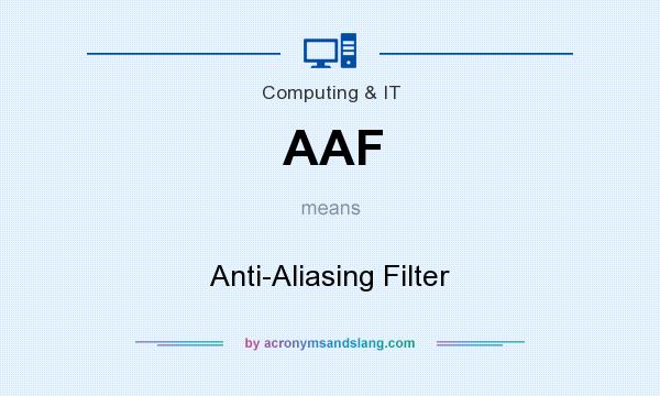 What does AAF mean? It stands for Anti-Aliasing Filter