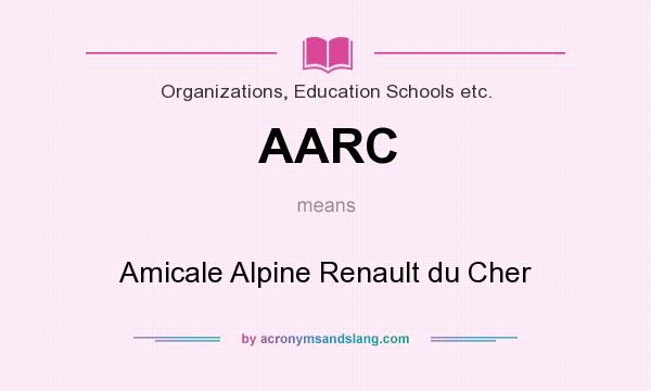 What does AARC mean? It stands for Amicale Alpine Renault du Cher