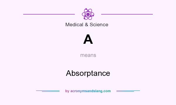What does A mean? It stands for Absorptance