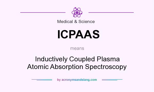 What does ICPAAS mean? It stands for Inductively Coupled Plasma Atomic Absorption Spectroscopy