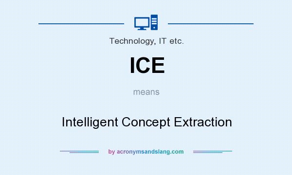 What does ICE mean? It stands for Intelligent Concept Extraction