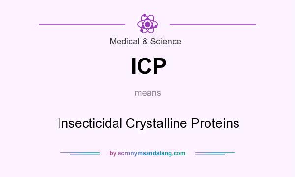 What does ICP mean? It stands for Insecticidal Crystalline Proteins