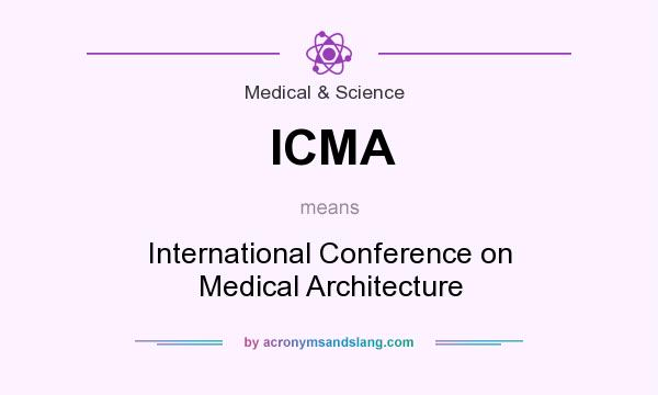What does ICMA mean? It stands for International Conference on Medical Architecture