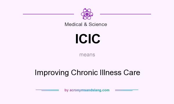 What does ICIC mean? It stands for Improving Chronic Illness Care
