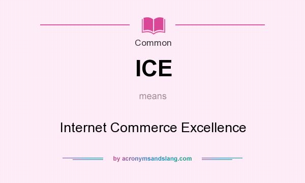 What does ICE mean? It stands for Internet Commerce Excellence