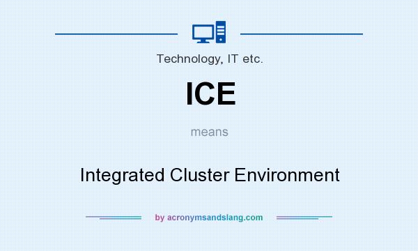 What does ICE mean? It stands for Integrated Cluster Environment