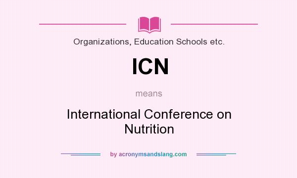 What does ICN mean? It stands for International Conference on Nutrition