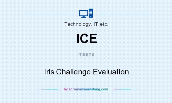 What does ICE mean? It stands for Iris Challenge Evaluation
