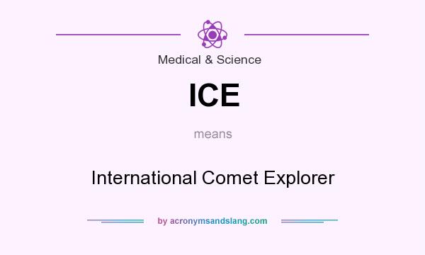 What does ICE mean? It stands for International Comet Explorer