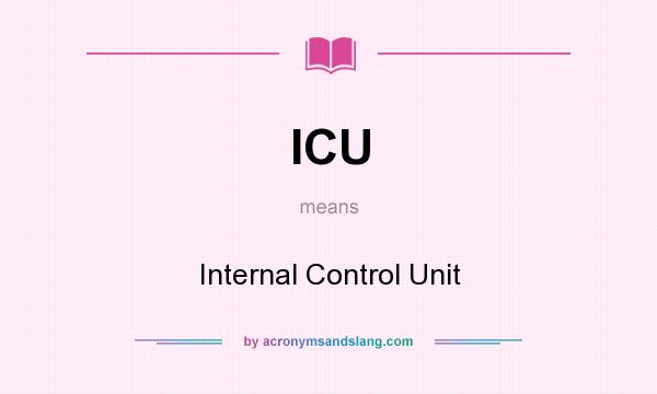 What does ICU mean? It stands for Internal Control Unit