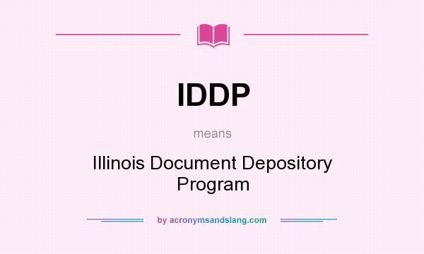 What does IDDP mean? It stands for Illinois Document Depository Program