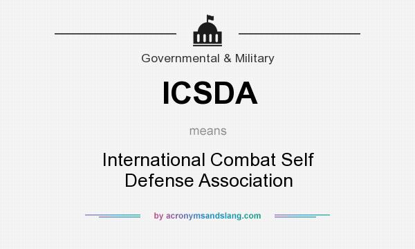 What does ICSDA mean? It stands for International Combat Self Defense Association