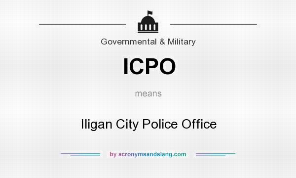 What does ICPO mean? It stands for Iligan City Police Office