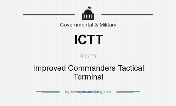 What does ICTT mean? It stands for Improved Commanders Tactical Terminal