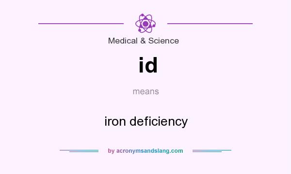 What does id mean? It stands for iron deficiency