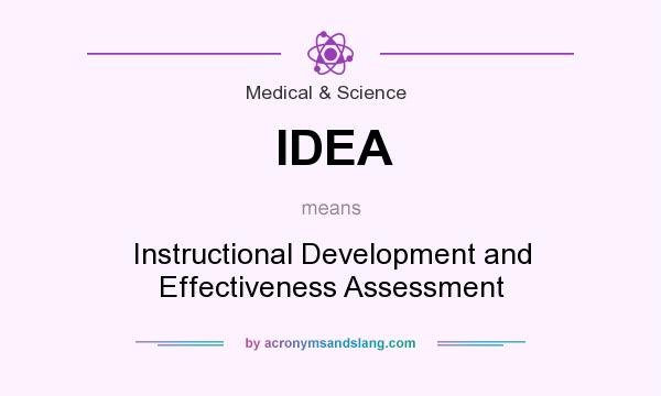 What does IDEA mean? It stands for Instructional Development and Effectiveness Assessment
