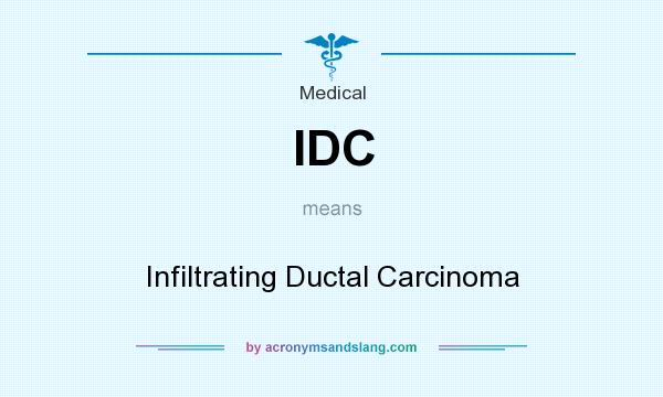 What does IDC mean? It stands for Infiltrating Ductal Carcinoma