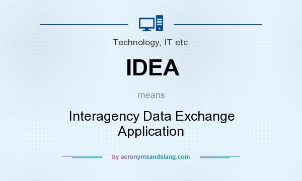 What does IDEA mean? It stands for Interagency Data Exchange Application