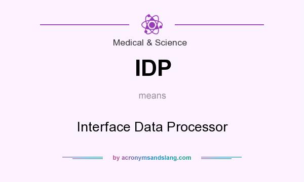 What does IDP mean? It stands for Interface Data Processor