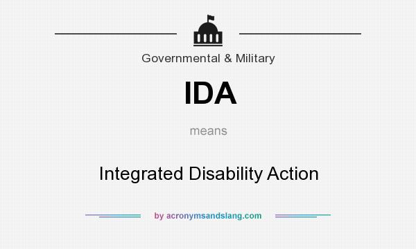 What does IDA mean? It stands for Integrated Disability Action