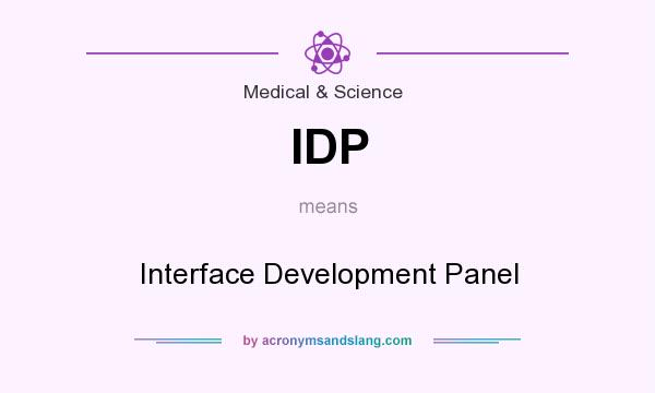 What does IDP mean? It stands for Interface Development Panel