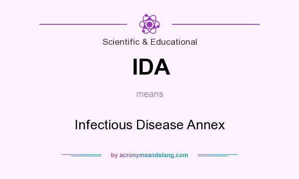 What does IDA mean? It stands for Infectious Disease Annex