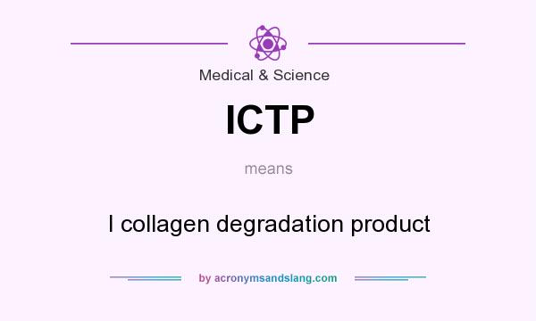 What does ICTP mean? It stands for I collagen degradation product