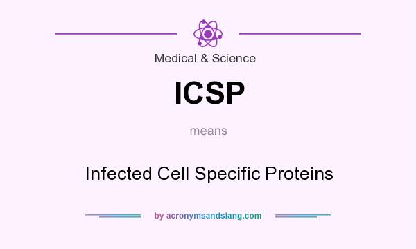 What does ICSP mean? It stands for Infected Cell Specific Proteins